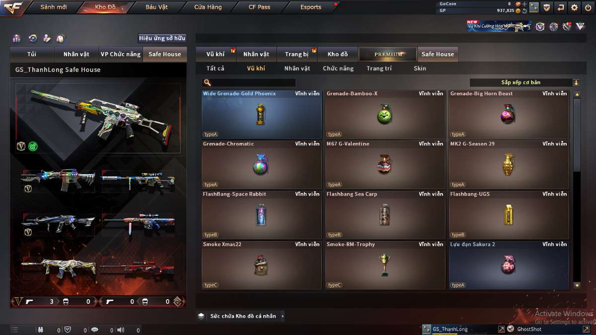 shop acc cf uy tin gia re